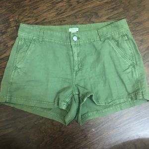 Olive Green J Crew Shorts